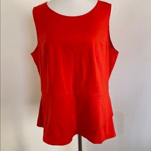 Orange sleeveless top, 2x